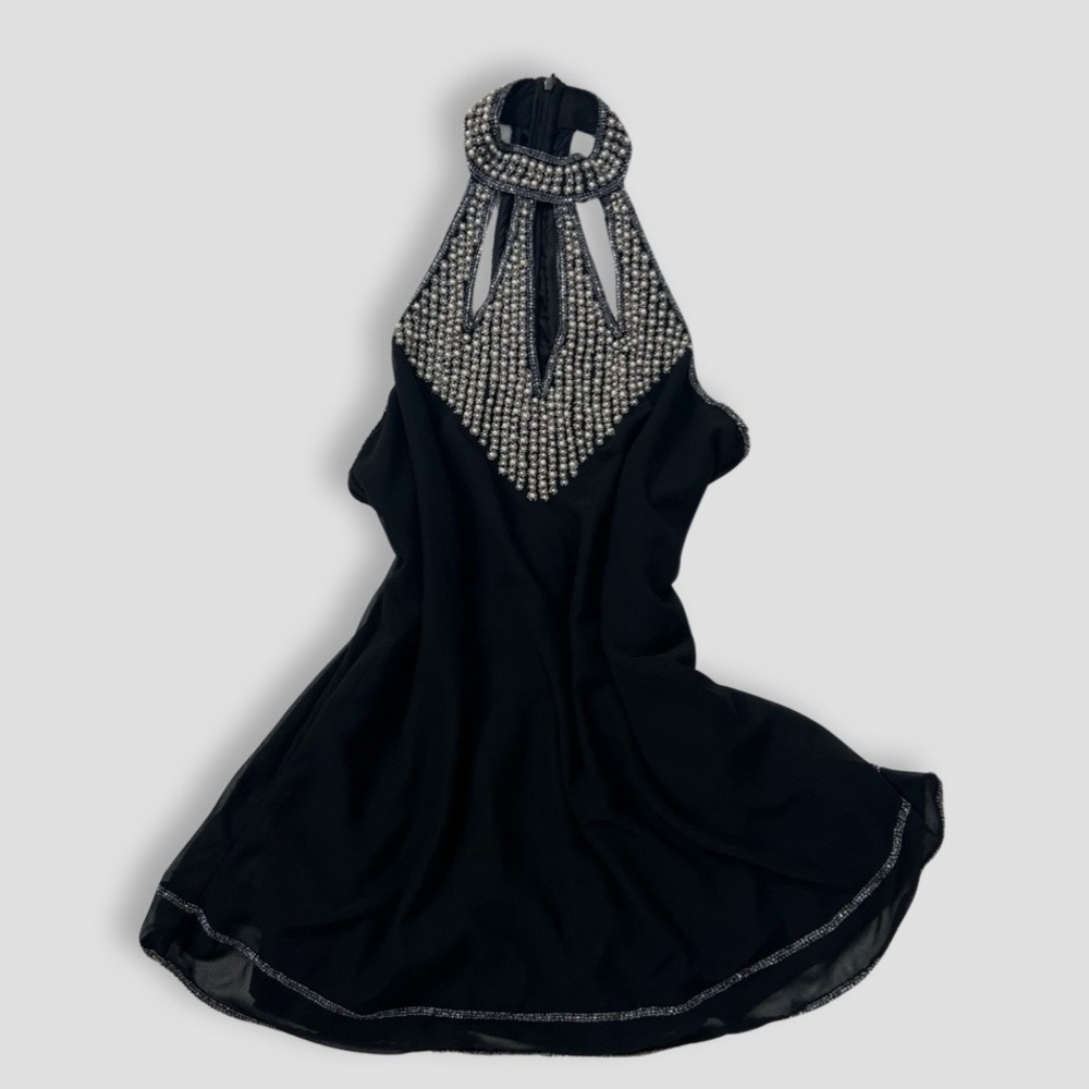 NBD Pearl beaded black Dress